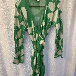 Diane Von Furstenberg Mint and White Knit